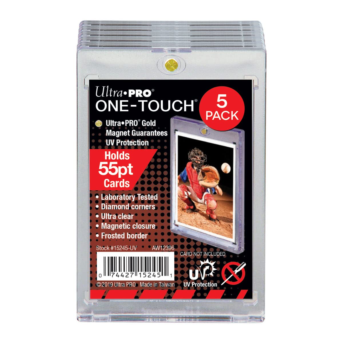 Ultra Pro - 55pt One Touch UV Magnetic Card Holder - 5 Pack