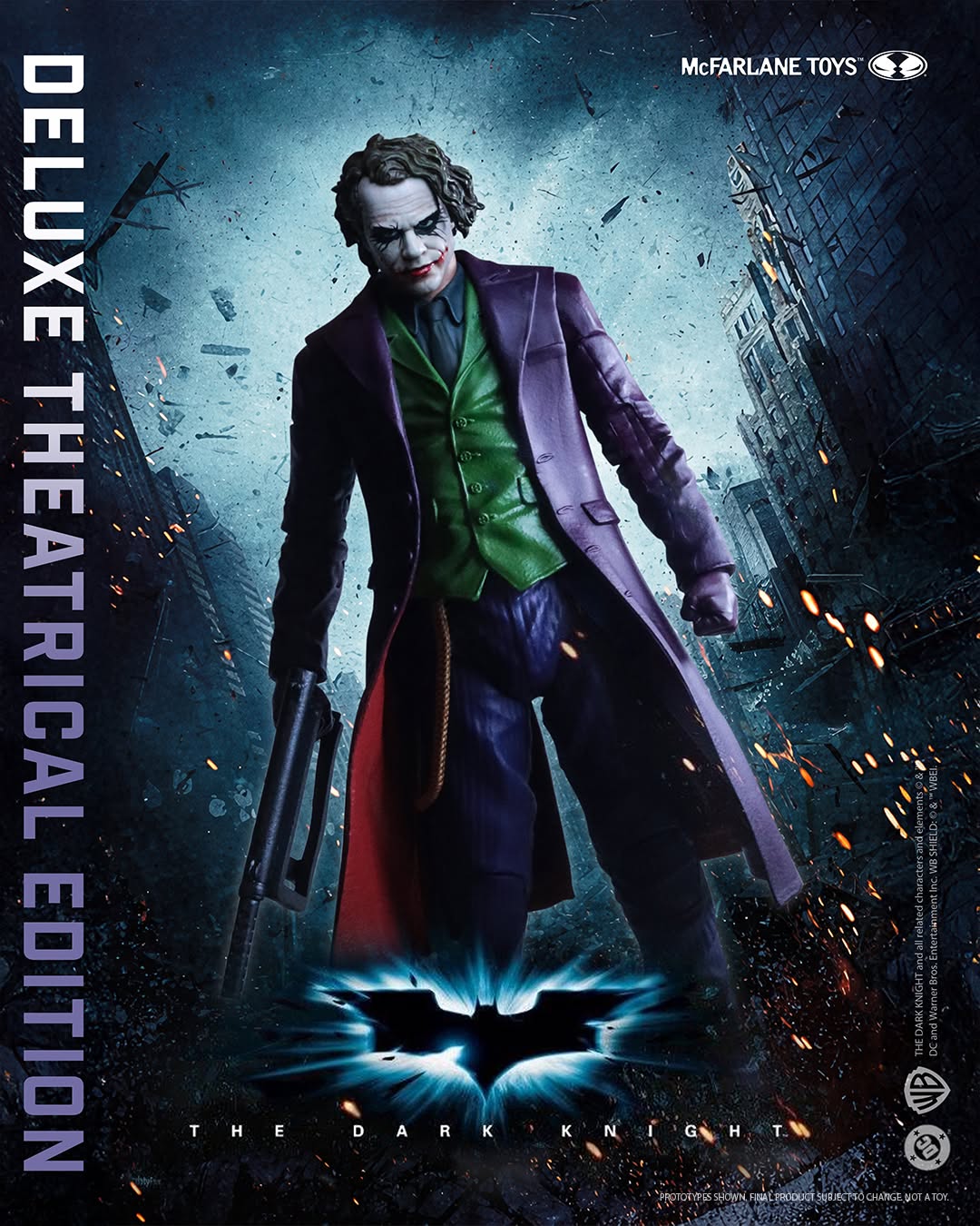 McFarlane DC - The Joker (Deluxe Theatrical Edition) Heath Ledger - The Dark Knight - 7" Action Figure
