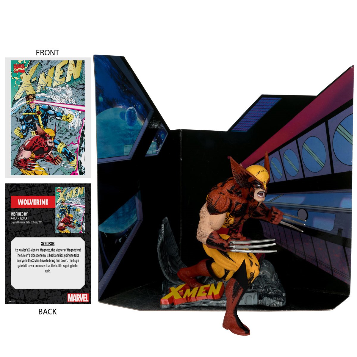 McFarlane - Wolverine (X-Men #1) - Scene Case 1:10 Scale Posed Figure