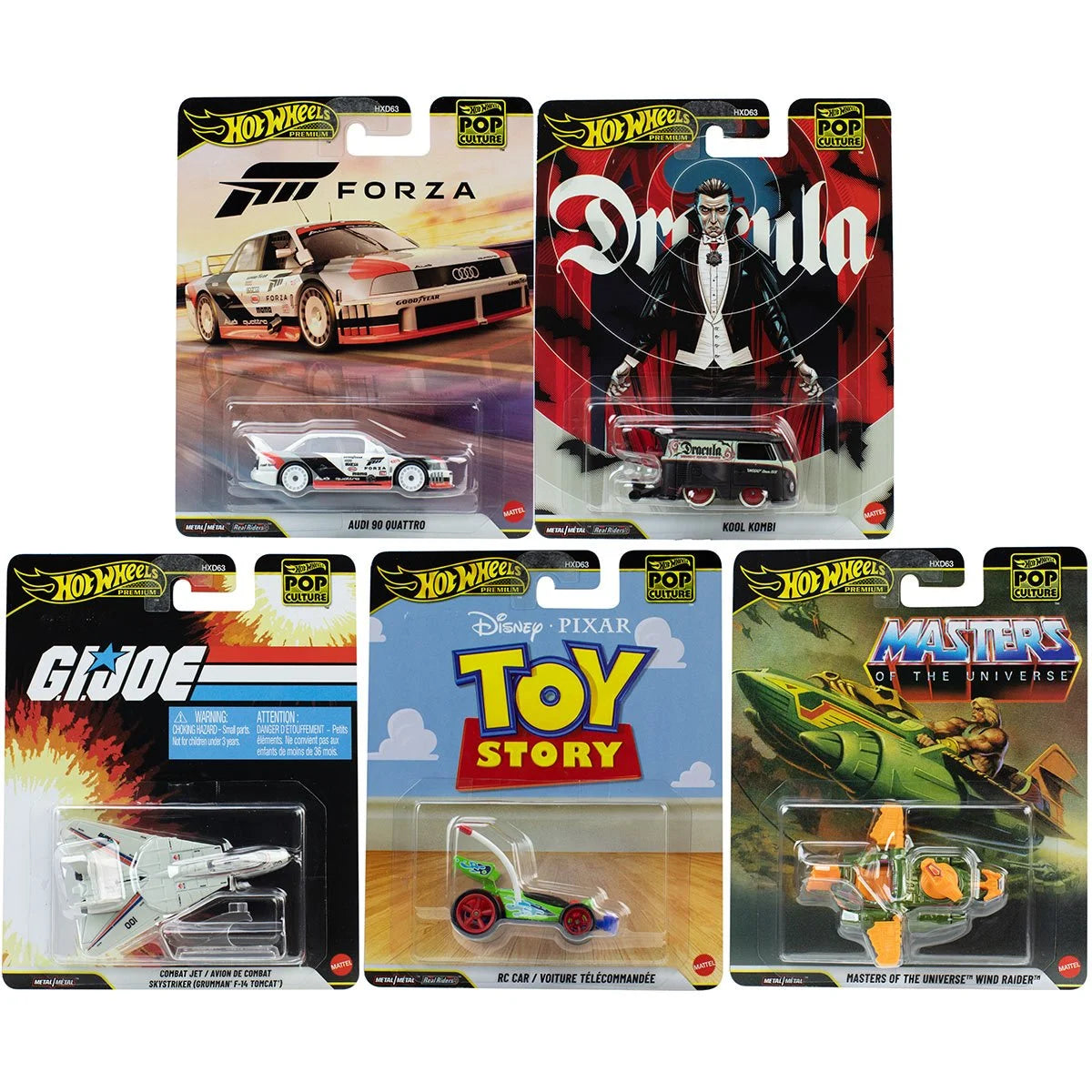 Hot Wheels - Pop Culture 2026 Mix 4 (956R) - Complete Set of 5 - Toy Story, Forza & More
