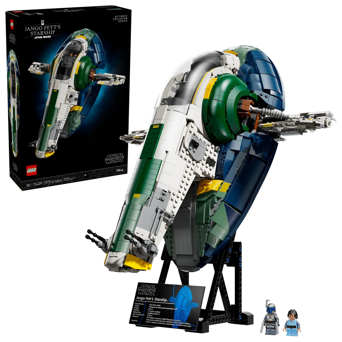 LEGO Star Wars - Jango Fett's Firespray-Class Starship - #75409 + Includes 2 GWP BONUS Items