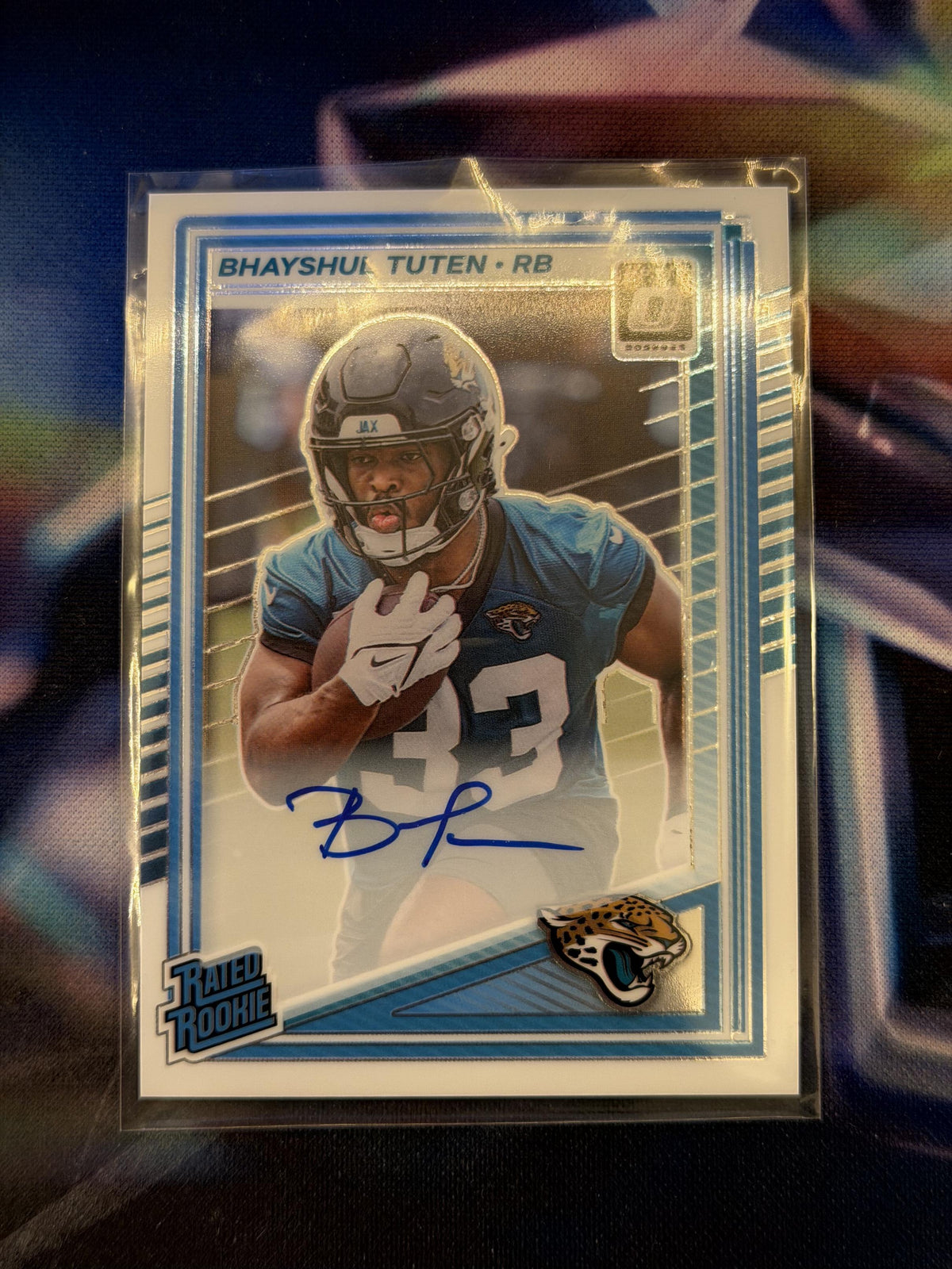 Bhayshul Tuten Rated Rookie Auto Front - 2025 Donruss Optic