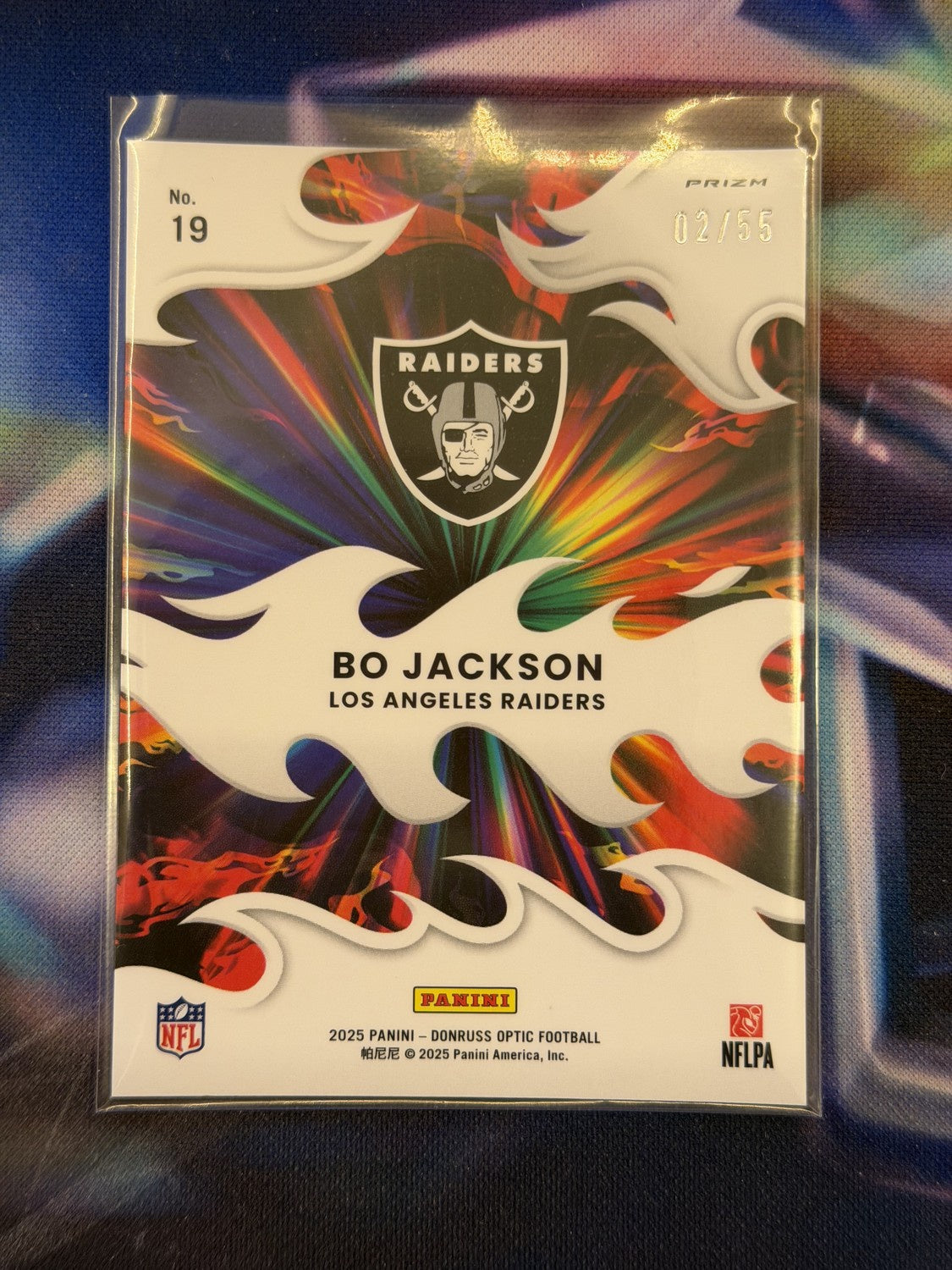 Bo Jackson Blue Prizm Back - 2025 Donruss Optic