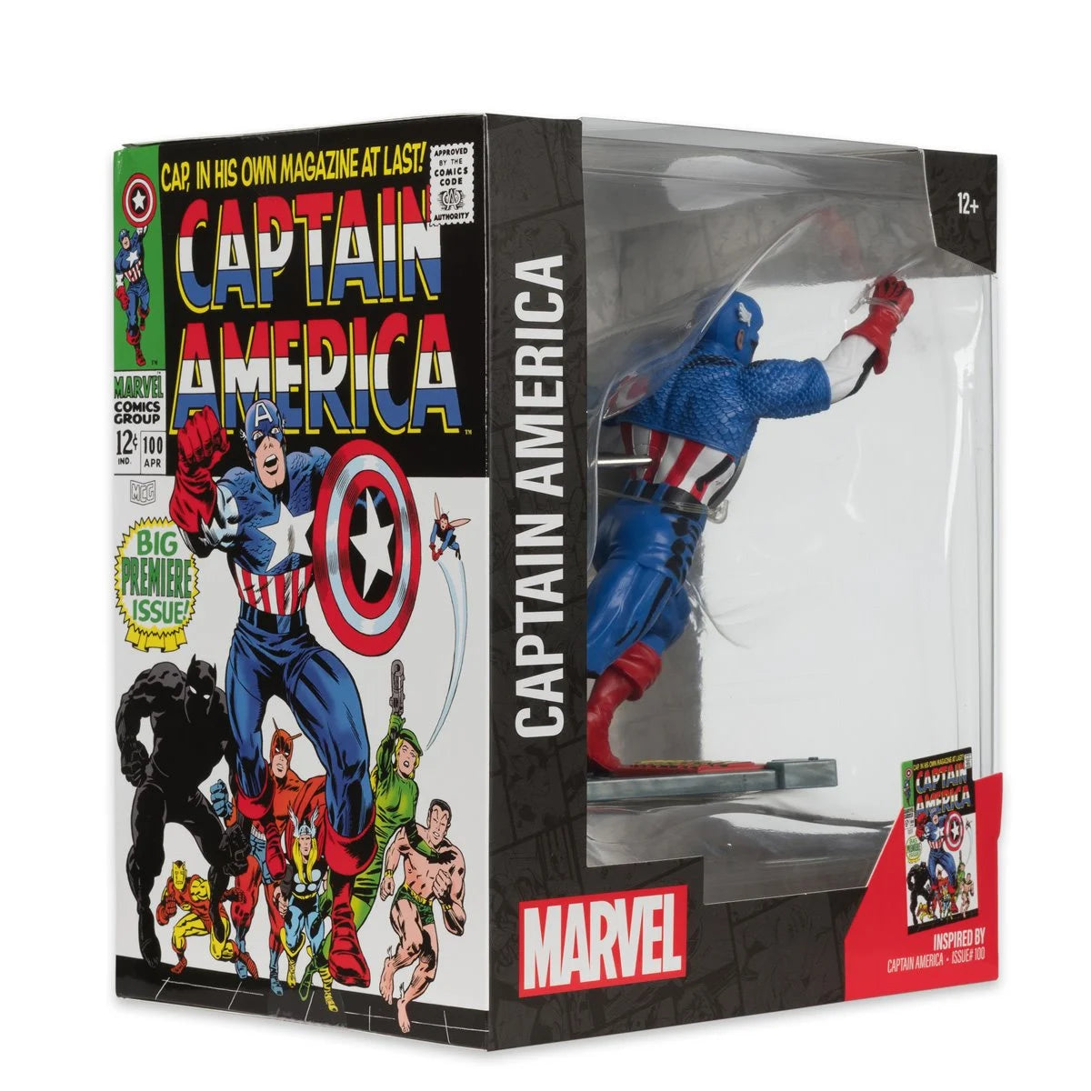 McFarlane - Captain America 1:10 Scale - Captain America #100 with Scene Case