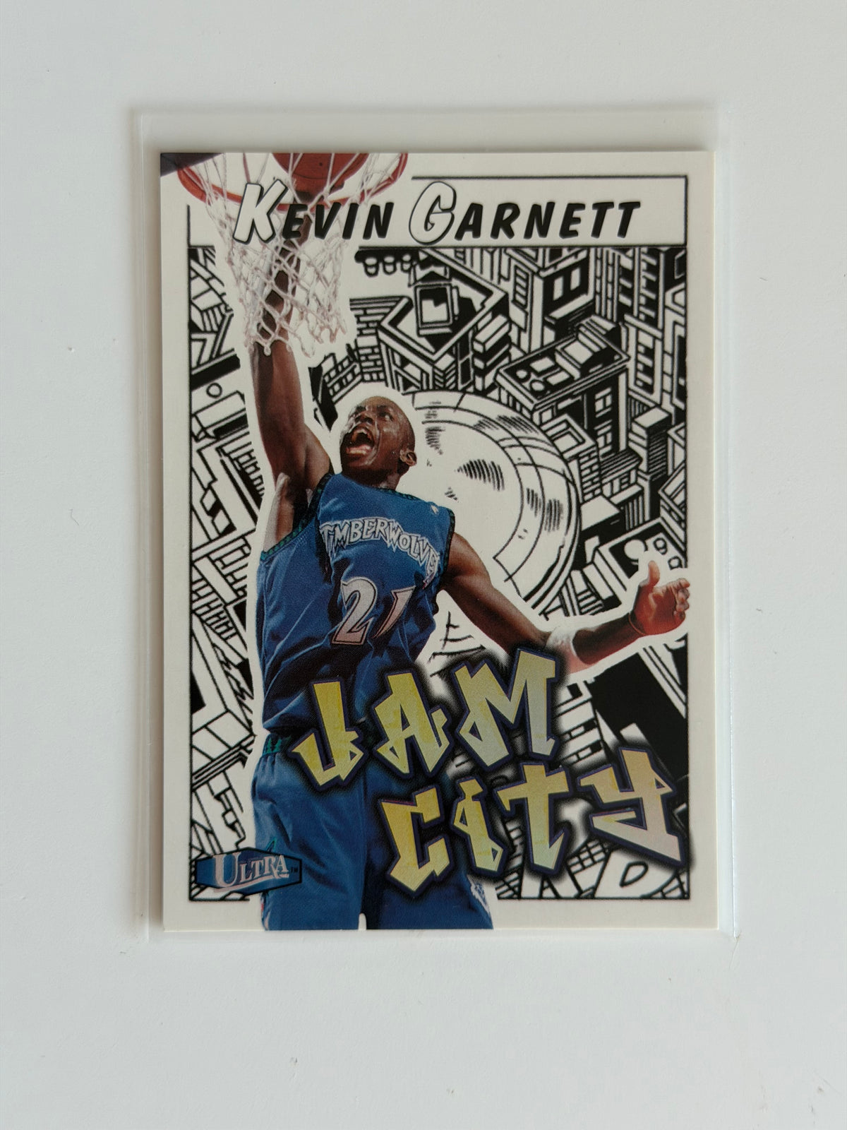 1997 Fleer Ultra — Jam City - Kevin Garnett - #1 - Raw Ungraded Card