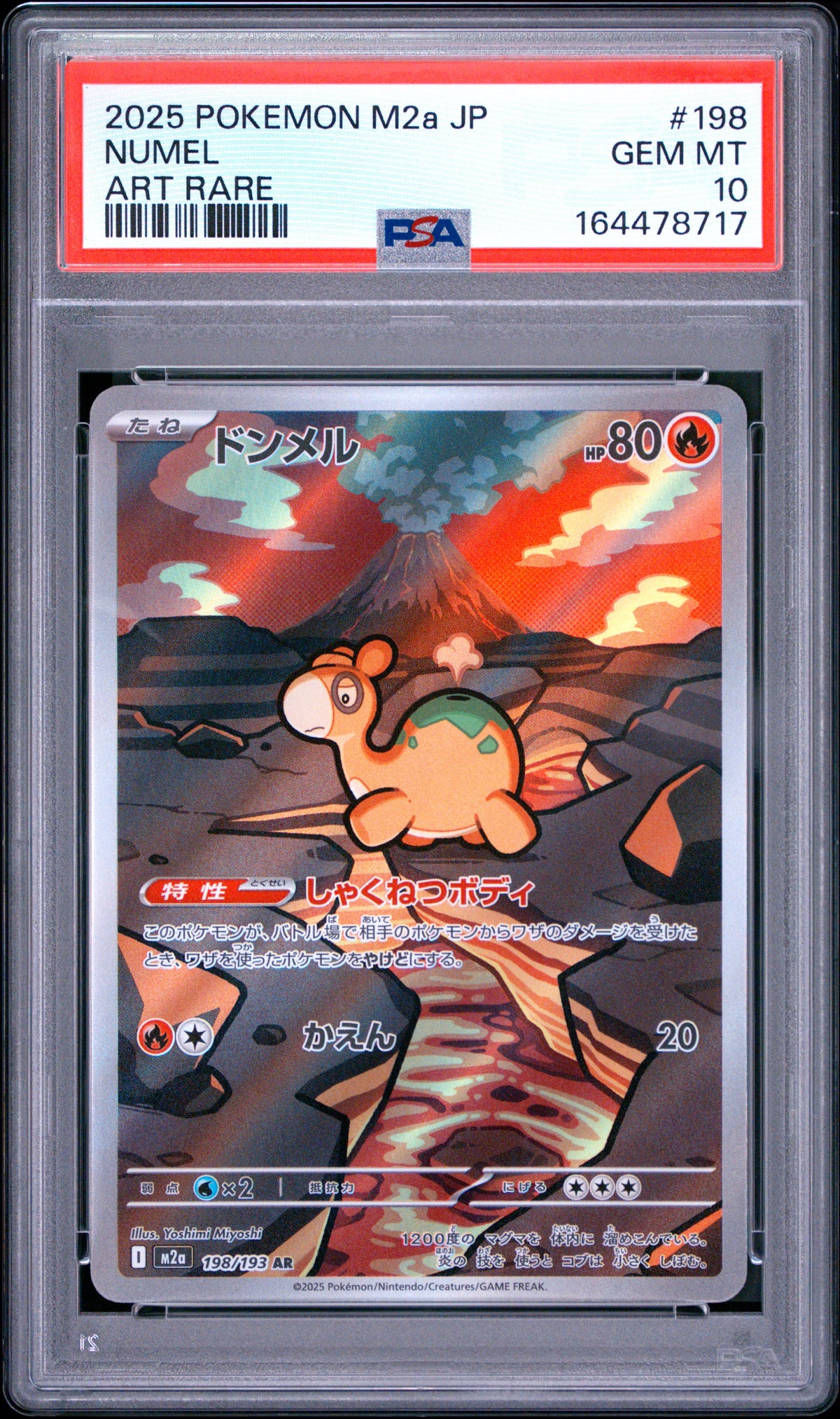 Numel 198 Pokemon Japanese M2a-Mega Dream Ex PSA 10