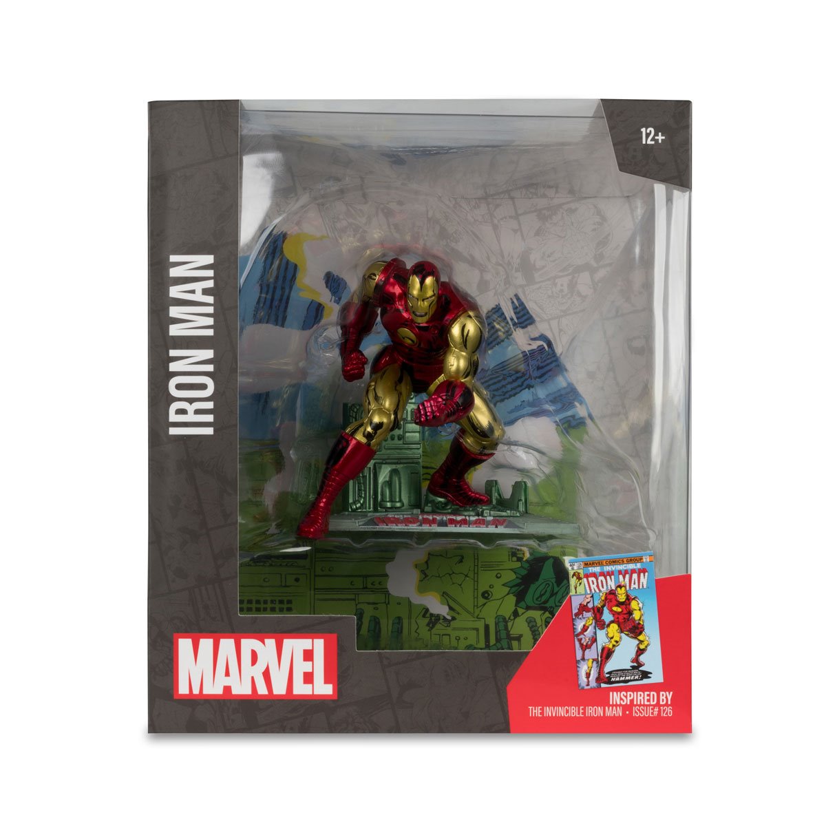 McFarlane - Iron Man (Iron Man #126) Scene Case - 1:10 Scale Posed Figure