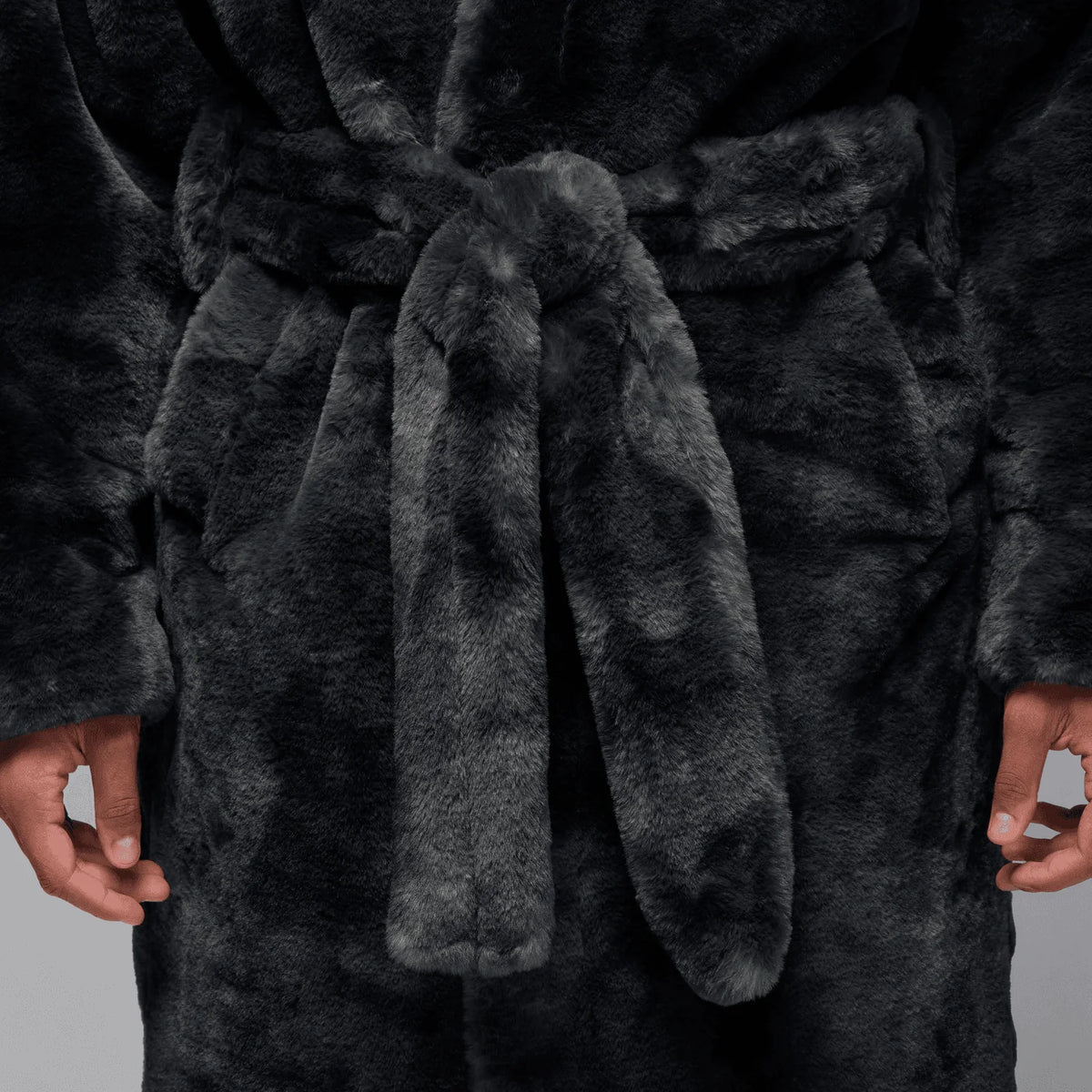 Jordan Brooklyn Men's Faux Fur Robe - HV1044-036
