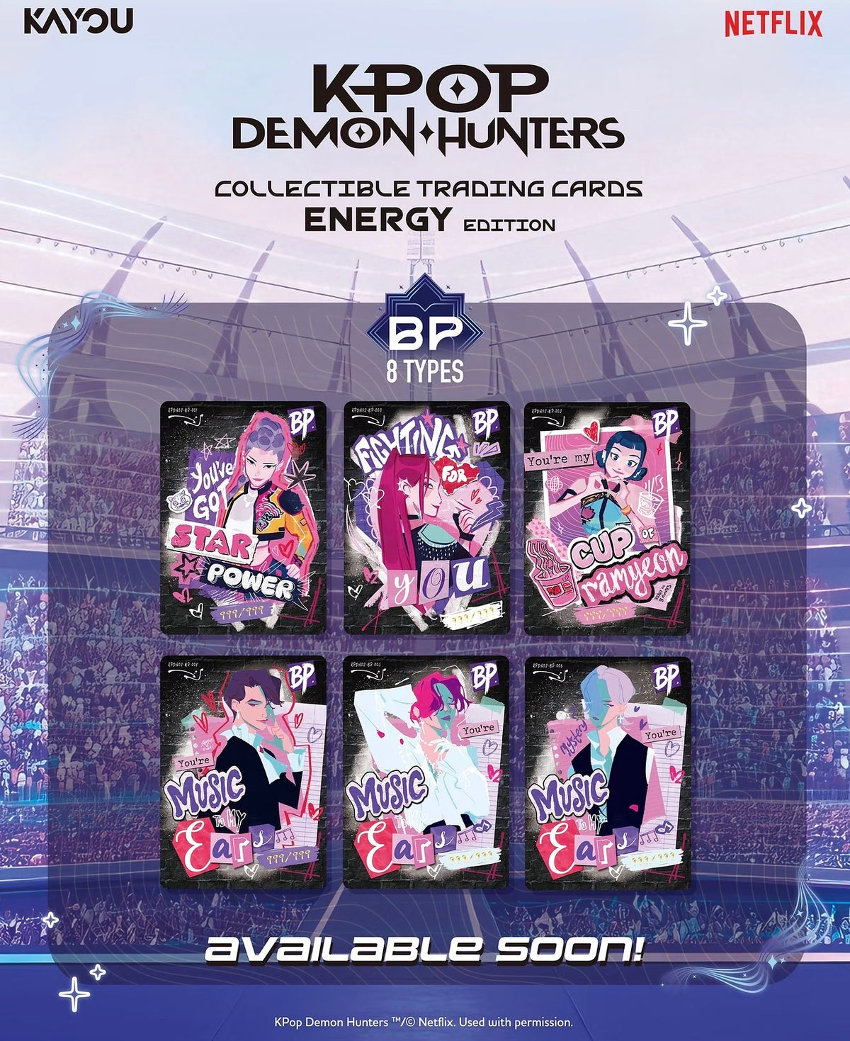 K-Pop Demon Hunters World Tour Collectible Cards - Series 2 - Energy Edition 5 Pack Bundle (PRE-ORDER NOV 2026)