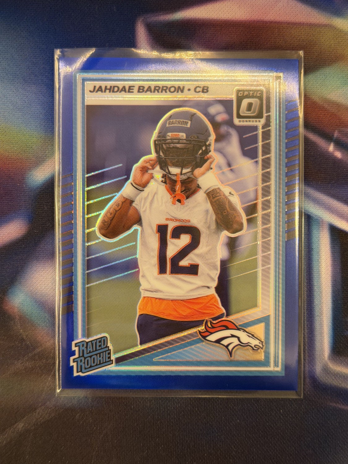 Jahdae Barron Rated Rookie Blue Prizm Front - 2025 Donruss Optic