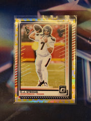 C.J. Stroud Flex Emoji Prizm Front - 2025 Donruss Optic