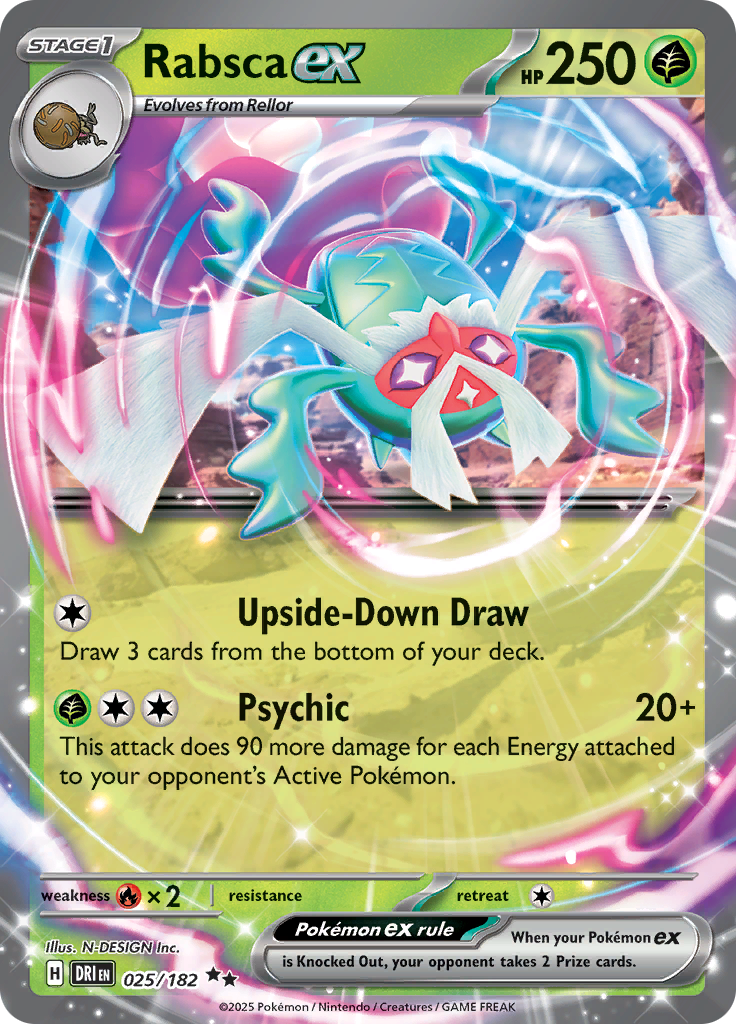 2025 Pokemon DRI-EN - Rabsca ex #25 - Ungraded Raw Card