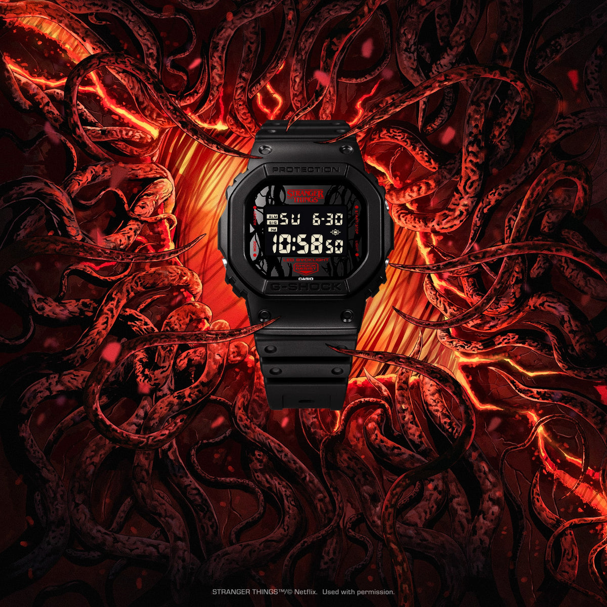 Casio G-Shock Stranger Things Upside Down Watch - DW-5600STT-1