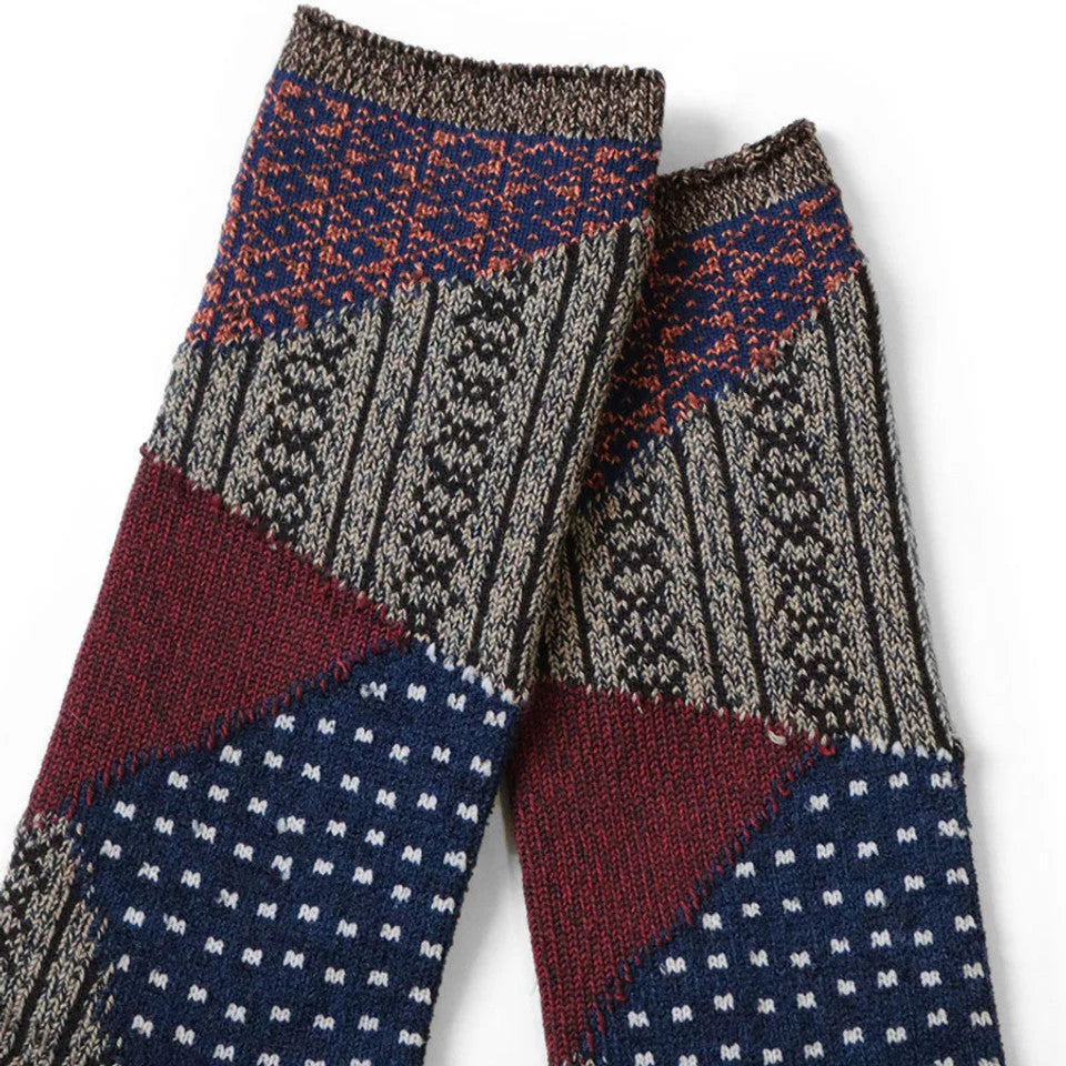 Kapital: Donza Socks - Burgundy - EK1714XS