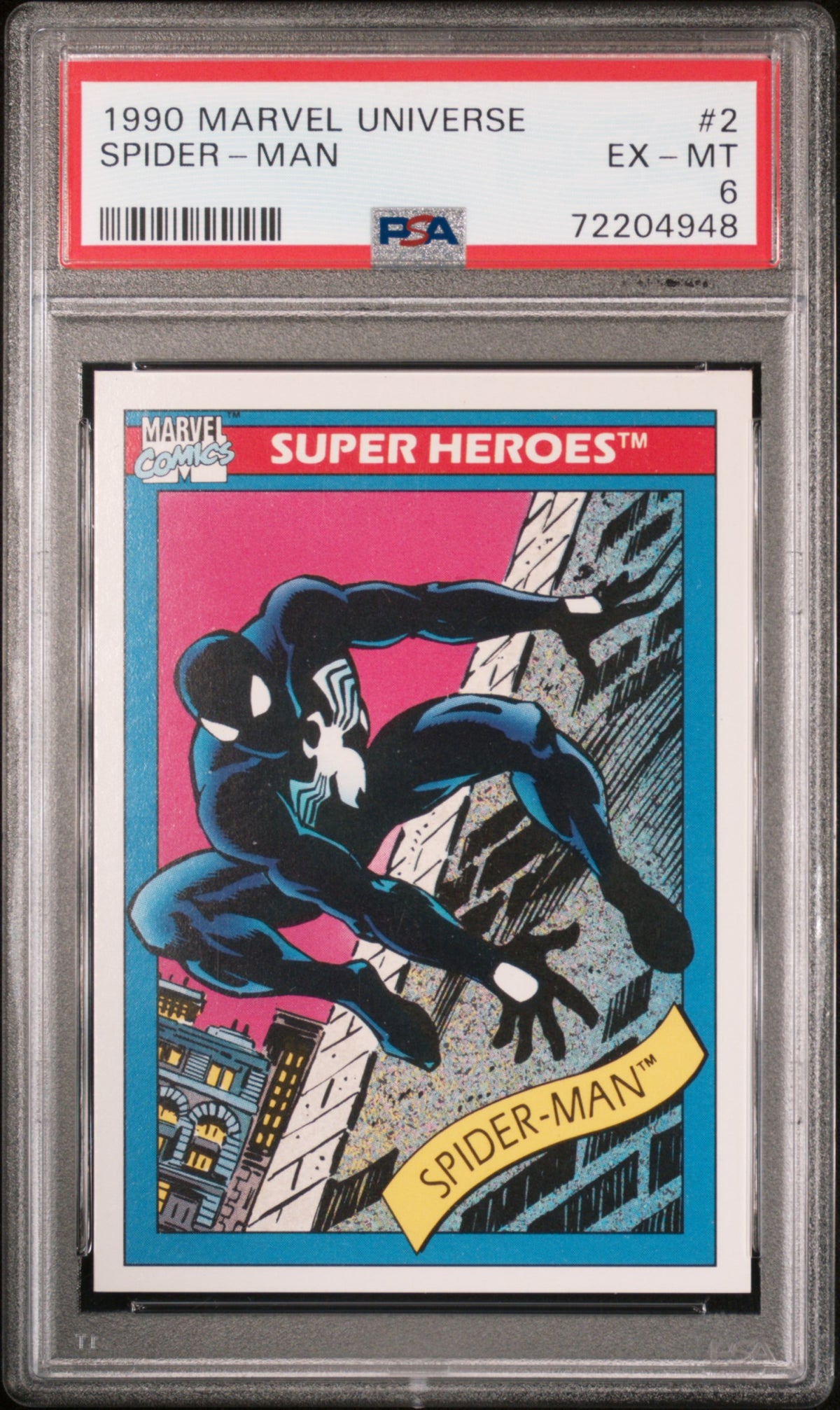 1990 Marvel Universe Super Heroes - Spider-Man #2 PSA 6