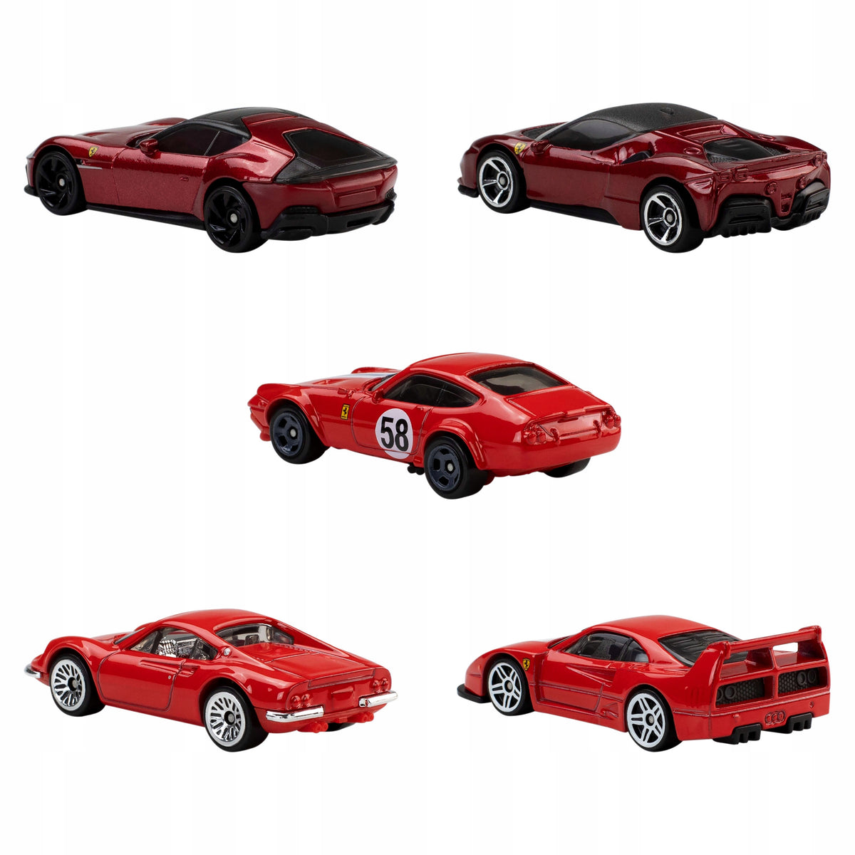 Hot Wheels - Ferrari Vehicle 5-Pack - Die-Cast Metal - MTJLN12 (MAX 6)