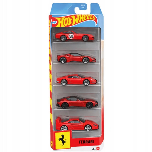 Hot Wheels - Ferrari Vehicle 5-Pack - Die-Cast Metal - MTJLN12 (MAX 6)