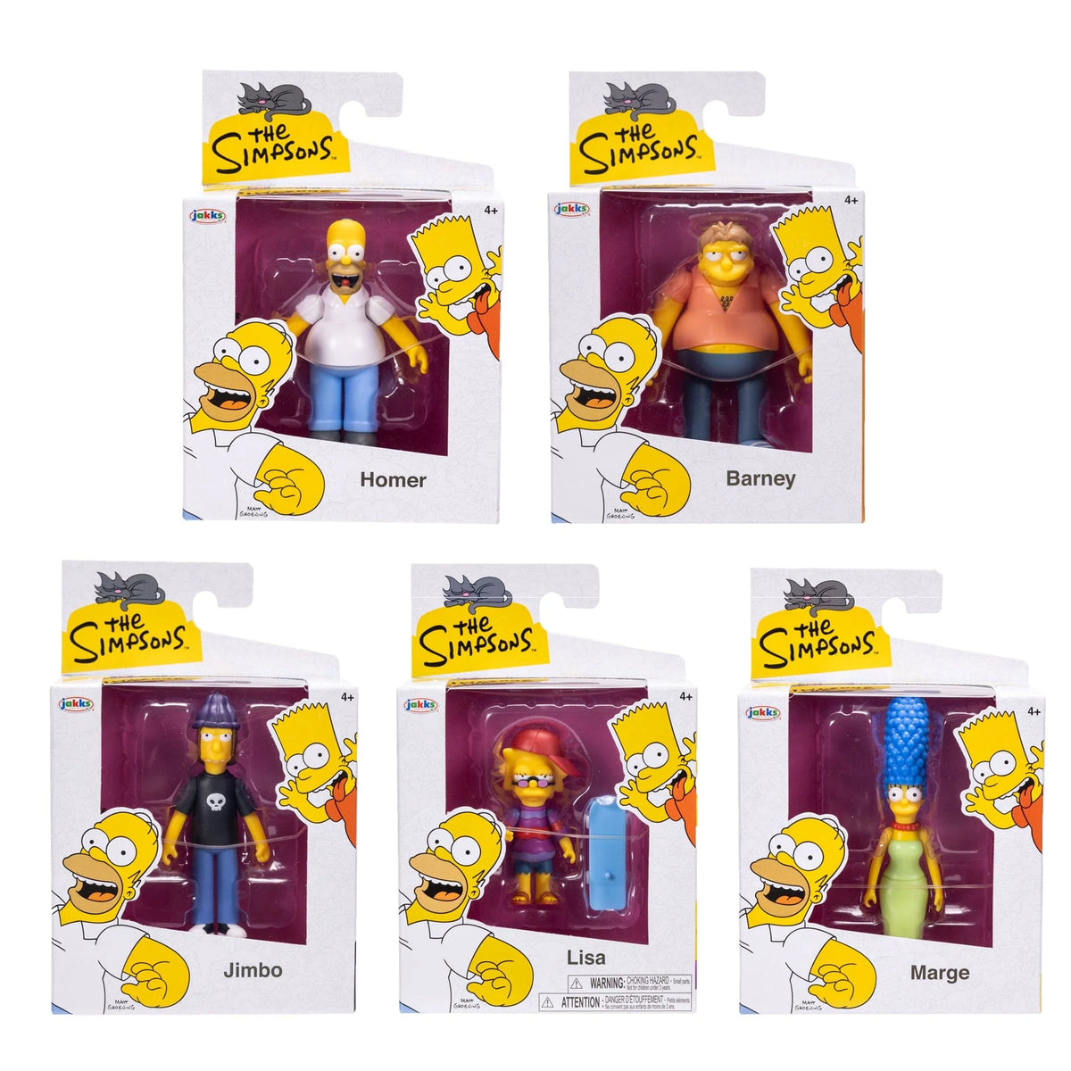 The Simpsons - Complete Set of 5 - 2.5" Action Figure Wave 6 - Jakks Pacific  - PRE-ORDER JULY 2026