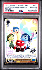 Pixar Weiss Schwarz JP Pixar Characters Joy Sadness Anger Disgust Fear PSA 10
