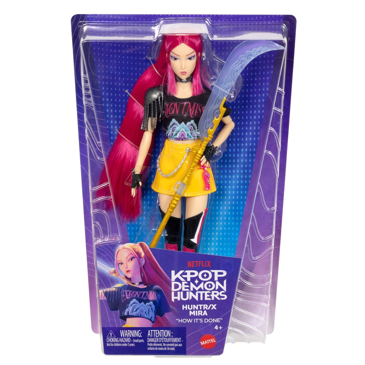 Mattel - KPOP Demon Hunters - Core Fashion Doll - Complete Set of 4 (Zoey, Mira, Rumi, Jinu)
