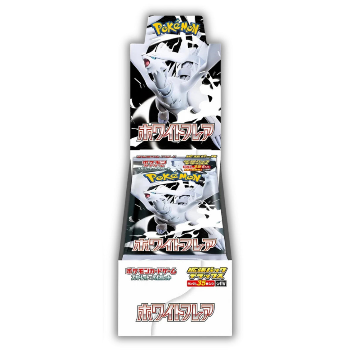 Pokemon Japanese - White Flare - DELUXE Box SV11W - 4 Packs / 35 Cards Per Pack / 1 Art Rare Per Pack