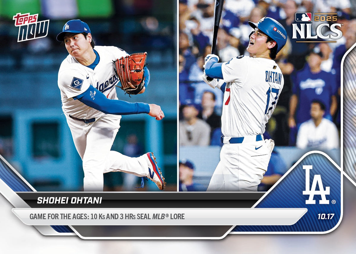 Shohei Ohtani - Oct 17 “Game For The Ages” - 2025 MLB Topps NOW - #884 - Raw Ungraded Card