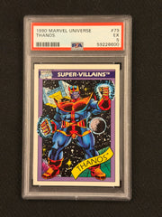 1990 Marvel Universe Super Villains -Thanos #79 PSA 5