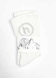 Hidden NY White/Silver Classic Socks