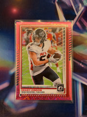 2025 NFL Panini Donruss Optic - Drake London Pink Velocity Prizm Limited to /99 - Falcons - Raw Ungraded Card