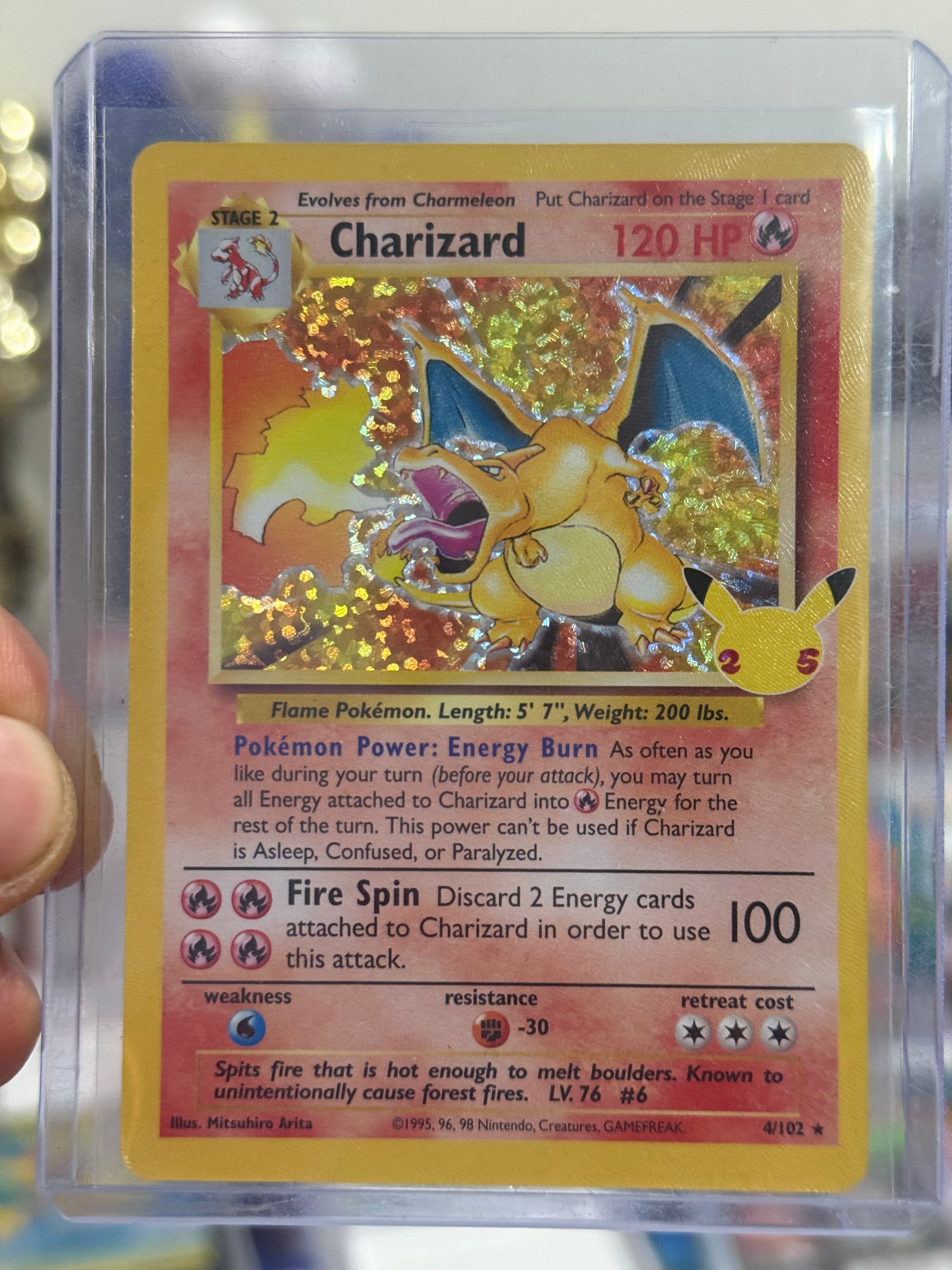 2021 Pokemon Celebrations - Charizard Holo #4 - Classic Collection - Ungraded Raw Card