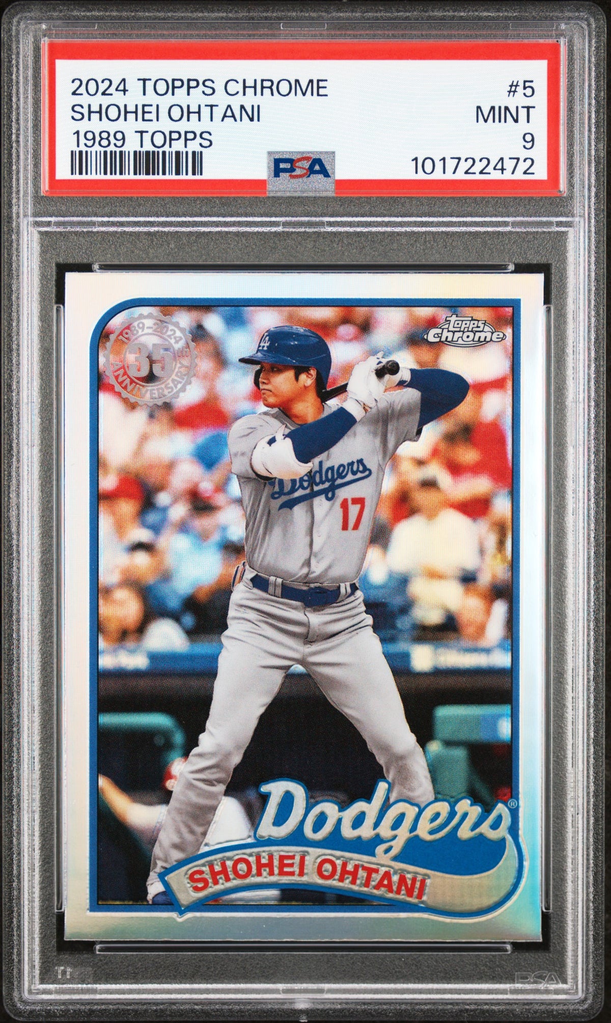 2024 Topps Chrome - Shohei Ohtani - 1989 Topps - #5 - PSA Graded Card