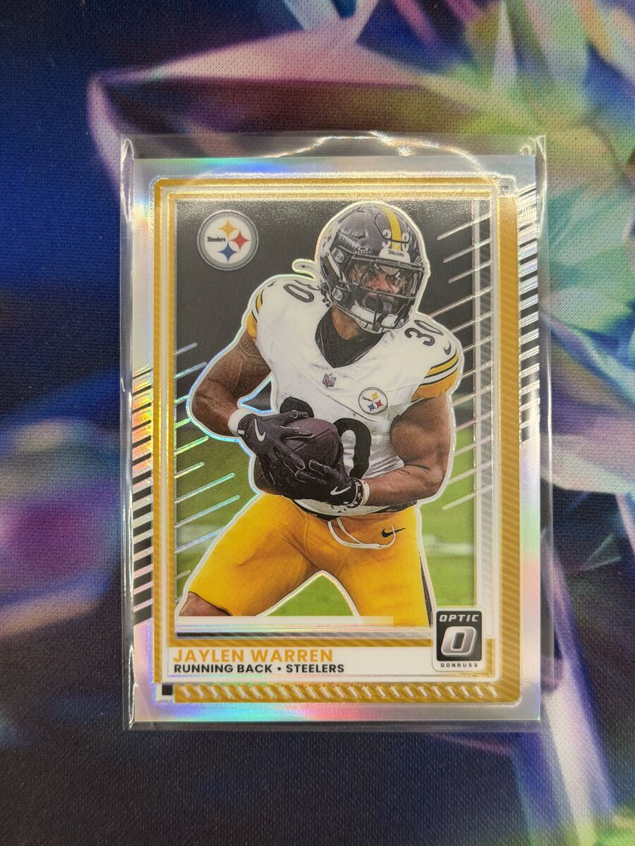 Jaylen Warren Holo Front - 2025 Donruss Optic