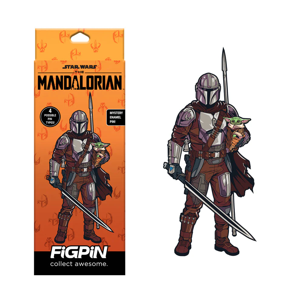FiGPiN Mystery Enamel Pin – The Mandalorian 3" Collectible Pin (Blind Box) - NYCC 2025