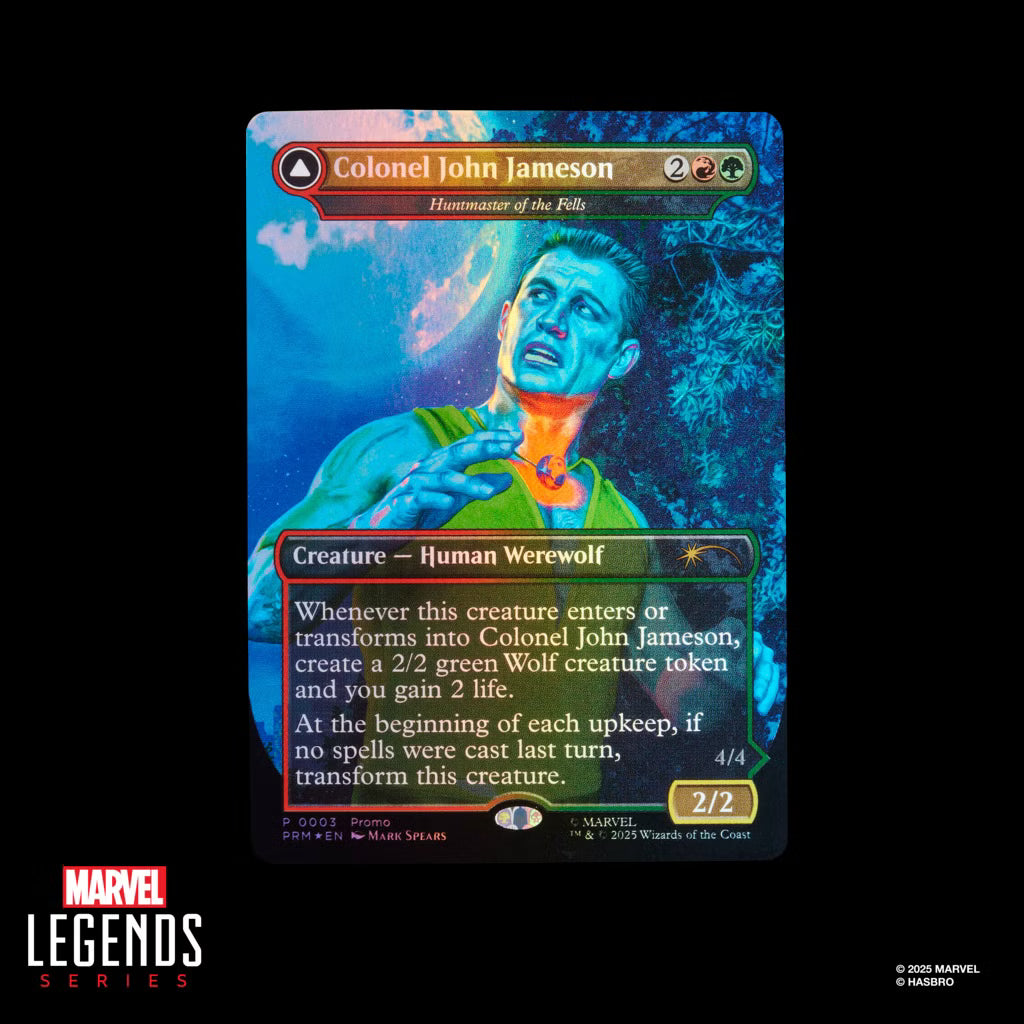 Marvel Legends x Magic: The Gathering - Complete Set of 4 Figures + Promo Cards (Battle-Damaged Spider-Man, Mary Jane Watson, Iron Spider, Man-Wolf, Agent Anti-Venom)
