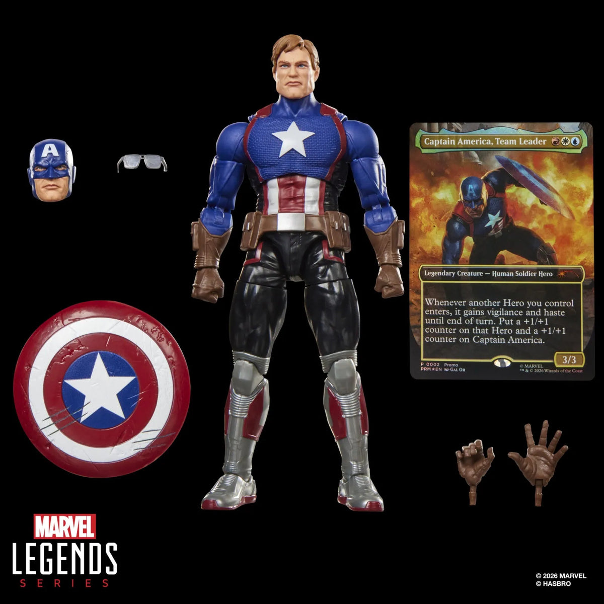 Marvel Legends x Magic: The Gathering - Set of 3 Figures + Promo Cards - Captain America, Doctor Doom 2099, Malice (PRE-ORDER OCT 2026)