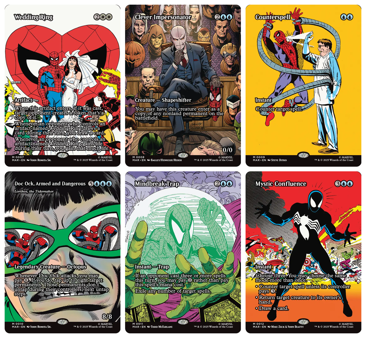 Magic The Gathering x Marvel Spider-Man Source Material - FOIL Complete Set of 40 Cards