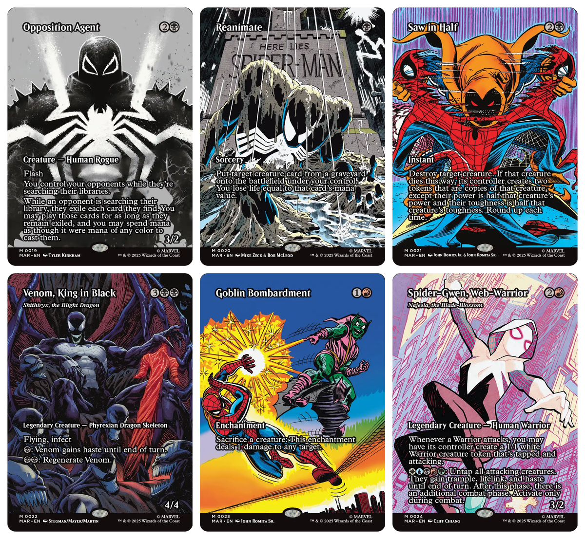 Magic The Gathering x Marvel Spider-Man Source Material - FOIL Complete Set of 40 Cards