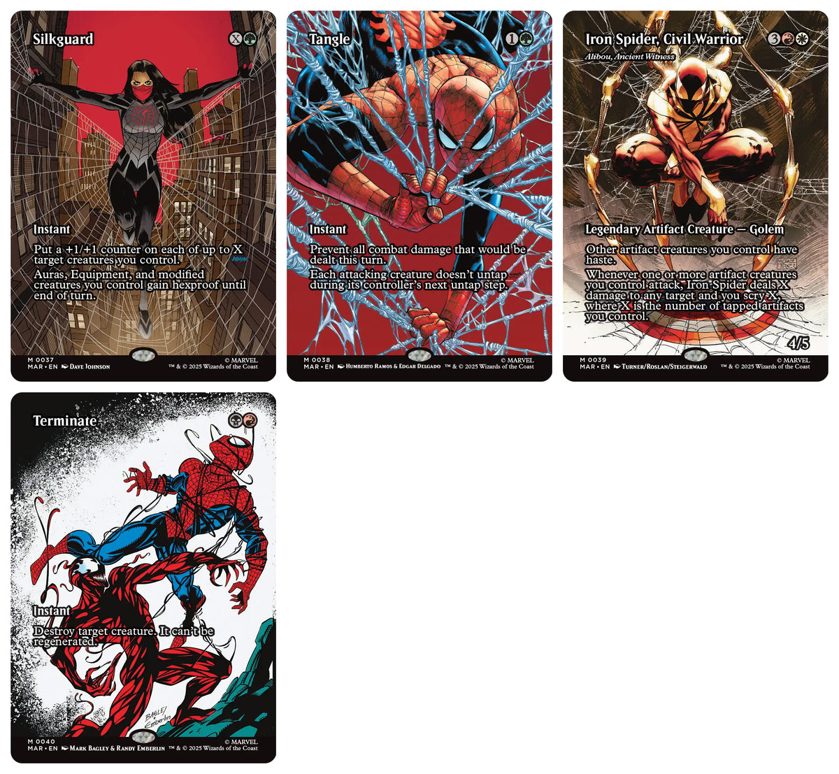 Magic The Gathering x Marvel Spider-Man Source Material - FOIL Complete Set of 40 Cards