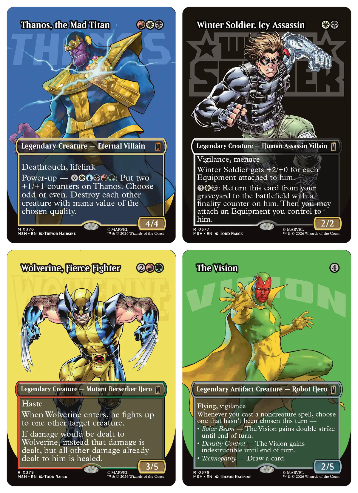 Magic The Gathering x Marvel Super Heroes - NORMAL Borderless Logo 28 Card Set