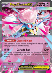 2025 Pokemon - Phantasmal Flames - Mega Diancie ex #41 -  PFL-EN - Raw Ungraded Card