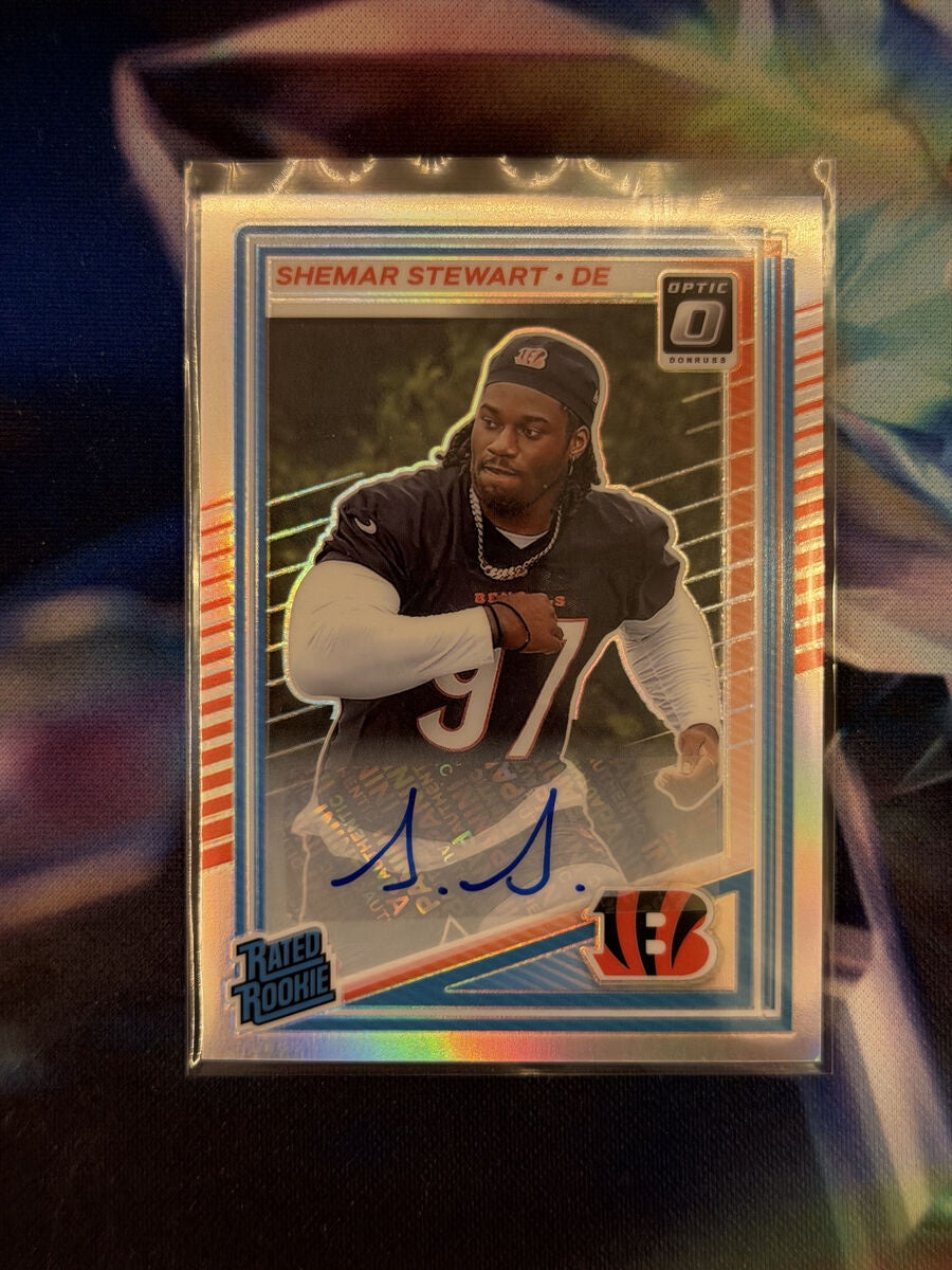 Shemar Stewart Rated Rookie Auto Holo Prizm Front - 2025 Donruss Optic