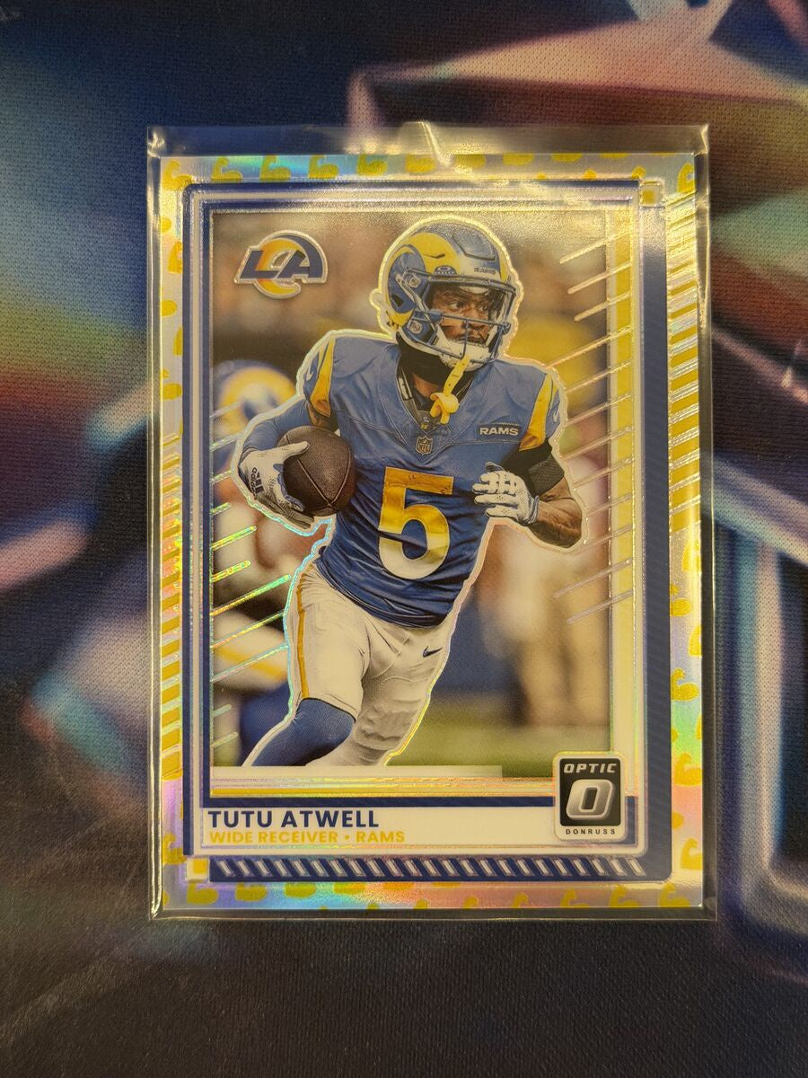 Tutu Atwell Flex Emoji Prizm Front - 2025 Donruss Optic