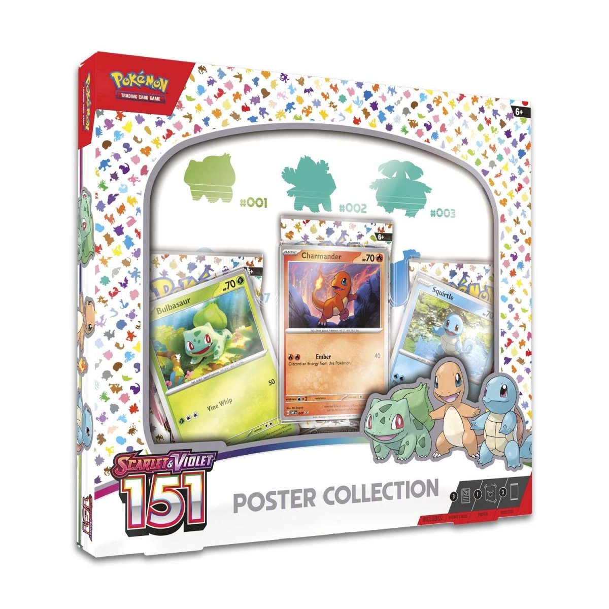 Pokemon - Scarlet & Violet - 151 - Poster Collection (3 Packs + 3 Promo Cards)