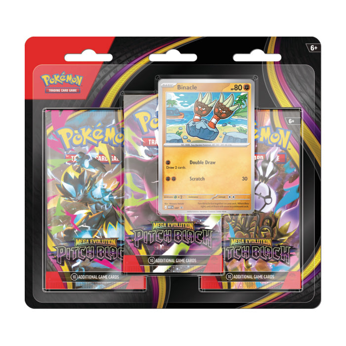 Pokemon Mega Evolution - ME05 Pitch Black - (MAX 2) 3 Pack Blister
