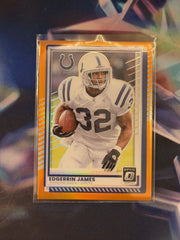 Edgerrin James Orange Prizm Front - 2025 Donruss Optic