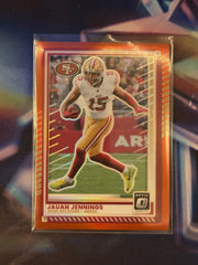Juan Jennings Red Prizm Front - 2025 Donruss Optic