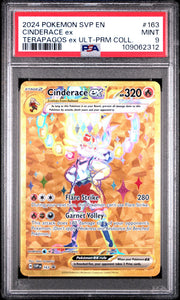 2024 Pokemon SVP En — SV Black Star Promo — 163 Cinderace Ex Terapagos Ex Ultra-Premium Collection — PSA Graded Card