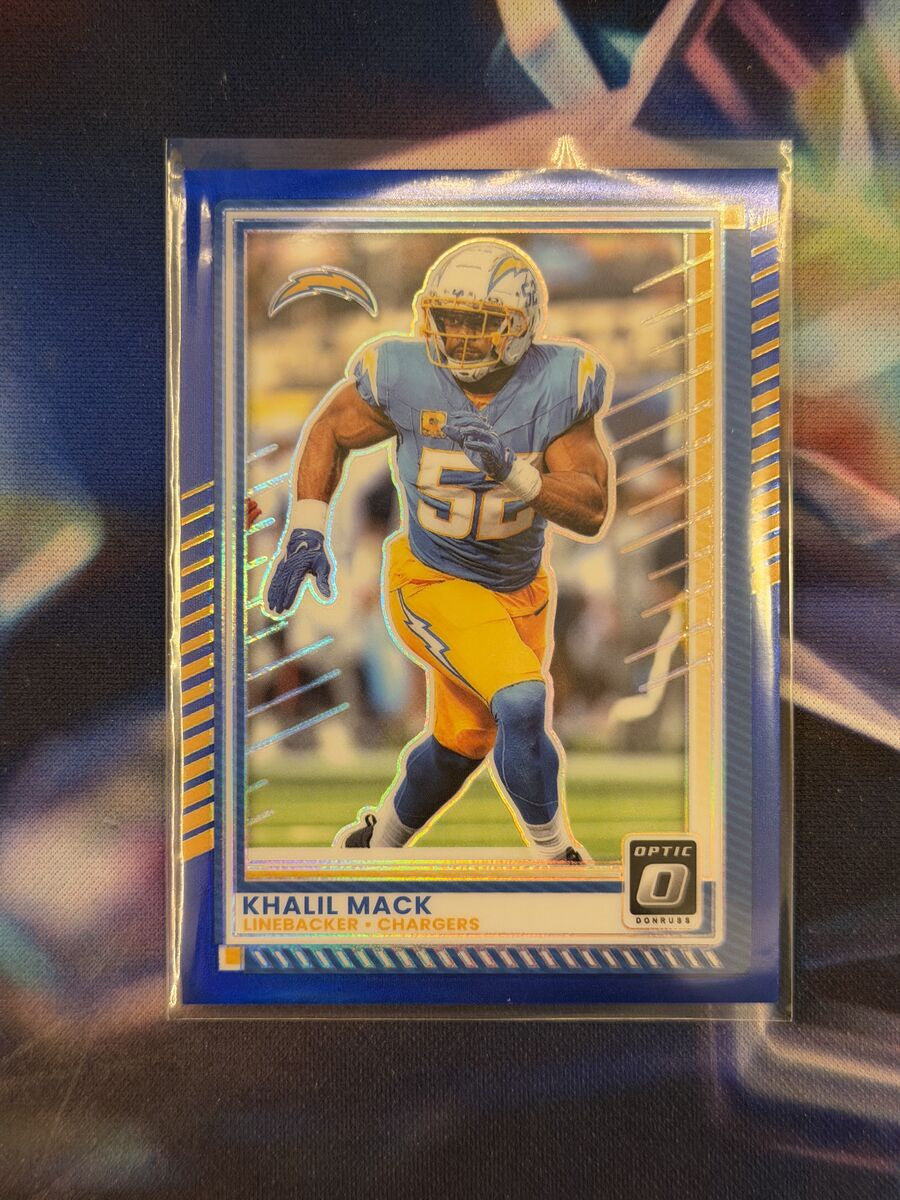 Khalil Mack Blue Prizm Front - 2025 Donruss Optic