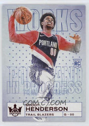 2023-24 Panini Court Kings - Works in Progress - Ruby -  Scoot Henderson #21 - Limited to /149 - Rookie Card - Ungraded Raw Card