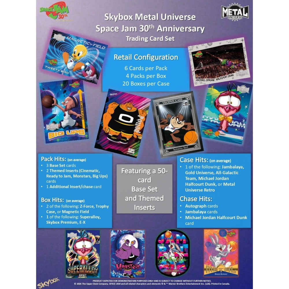 2026 Upper Deck Skybox Metal Universe - Space Jam 30th Anniversary Blaster Box (PRE-ORDER NOV 2026)